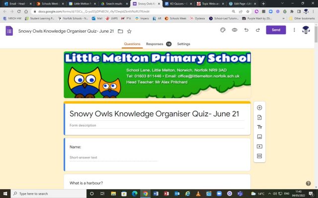 Knowledge Organiser Quizzes | Little Melton Primary School